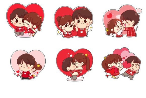 SCG-set cắm valentine cặp đôi trái tim