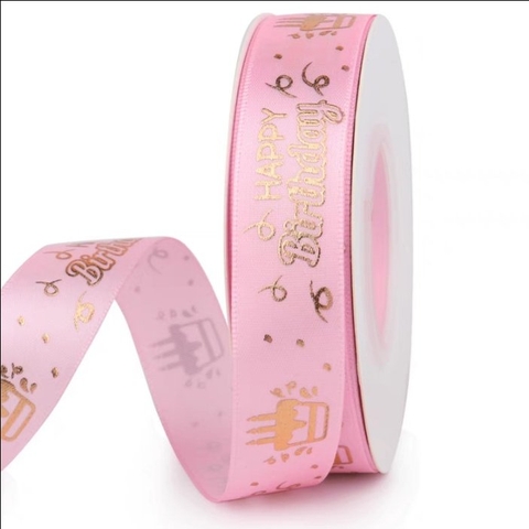 Ruybang Happy birthday nến hồng 2.5cm 50m