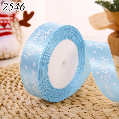 Ruybang chữ HAPPY BIRTHDAY xanh da trời khổ 2cm,22cm