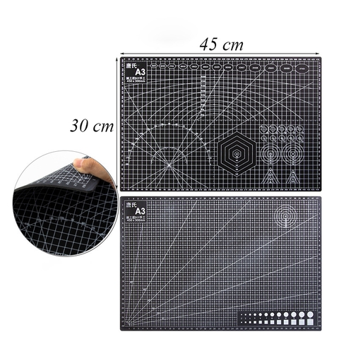 Thảm Cắt Tự Liền A3 Khổ Lớn 45x30cm Màu Đen TQ