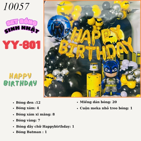 Bóng Chữ BatMan YY-801 MT