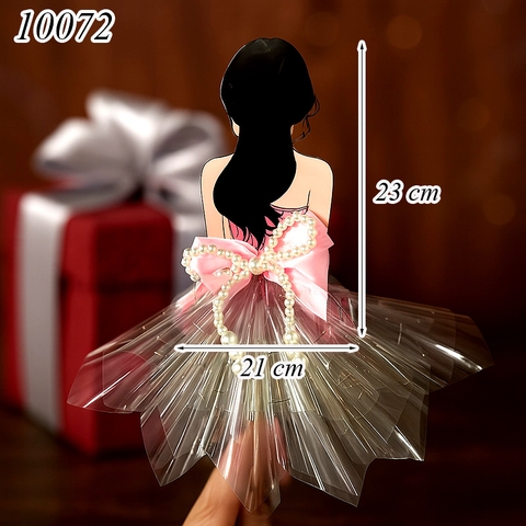 Phôi Đựng Tiền Cô Gái Váy Hồng + 10 Meka Tiền HD