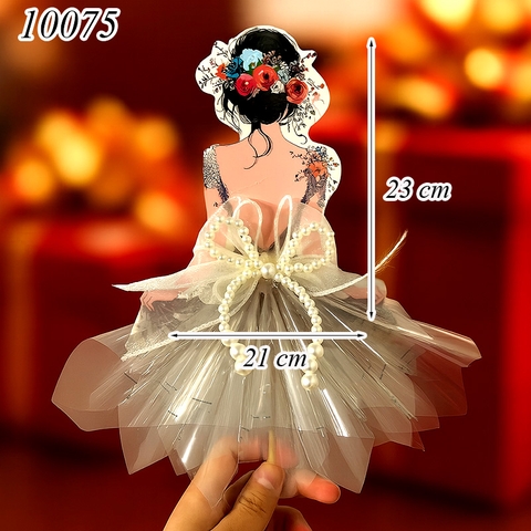 Phôi Đựng Tiền Cô Gái Váy Hoa + 10 Meka Tiền HD