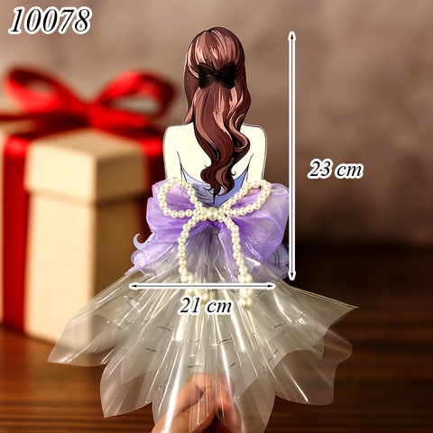 Phôi Đựng Tiền Cô Gái Áo Tím + 10 Meka Tiền HD