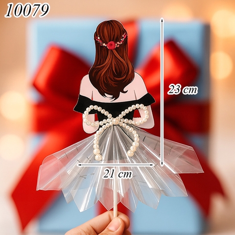 Phôi Đựng Tiền Cô Gái Áo Đen Trễ Vai + 10 Meka Tiền HD