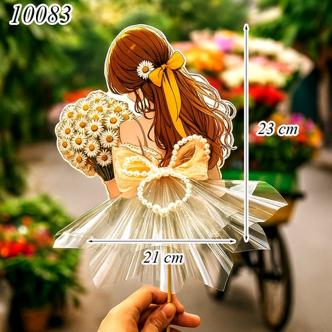 Phôi Đựng Tiền Cô Gái Ôm Hoa + 10 Meka Tiền TP