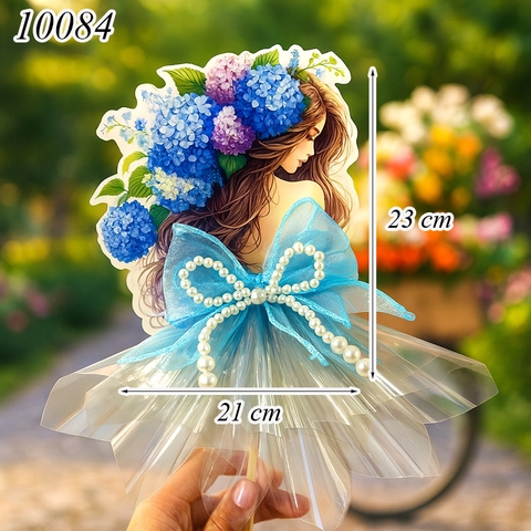 Phôi Đựng Tiền Cô Gái Tóc Gắn Hoa + 10 Meka Tiền TP