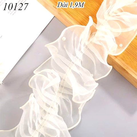 Voan Đính Ngọc Màu Be Dài 190CM TP