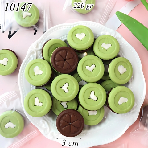 Bánh Quy Tròn Xanh Nhân Kem Trắng TT