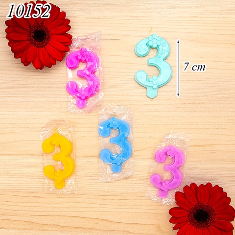 Hộp Nến Số Hoa Mix Màu Số 3 ( 20 Chiếc )