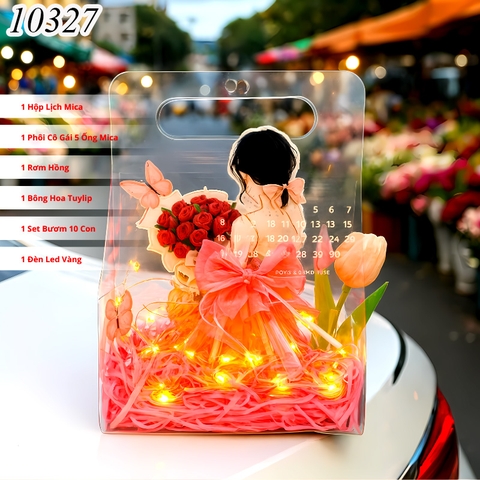 Combo Túi Lịch + Phôi Cô Gái 5 Ống Tiền + Thành Phần