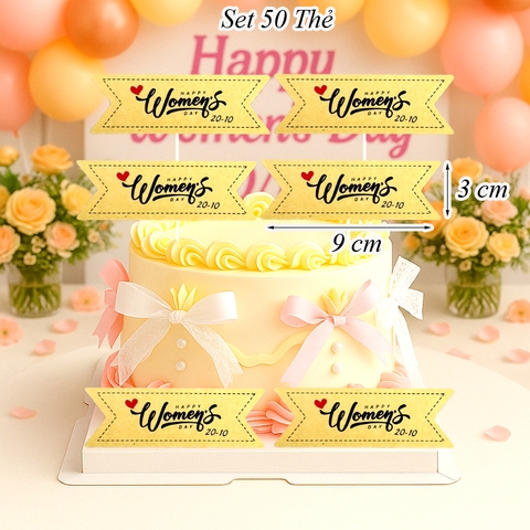 Túi 50 thẻ Happy Women Day Size Nhỏ