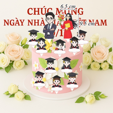 Set 12 Thẻ Thầy Cô Và Học Sinh Ngày 20/11 M1