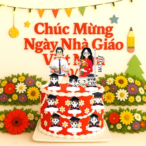 Set 12 Thẻ Thầy Cô Và Học Sinh Tốt Nghiệp Ngày 20/11 M3