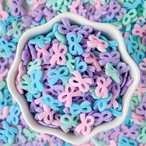 Lọ 100gr Kẹo Đường Hình Nơ Pastel Nhiều Màu