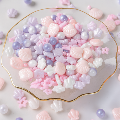 Lọ 100gr Kẹo Đường Mix Vỏ Sò Pastel Nhiều Hình