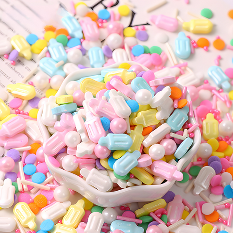 Lọ 100gr Kẹo Đường Mix Kem Que Nhiều Màu