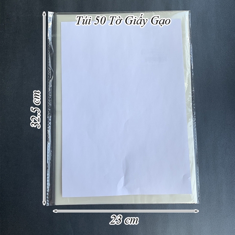 Túi 50 tờ giấy gạo