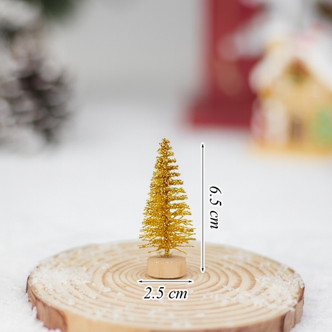 Cây thông noel vàng 6.5cm