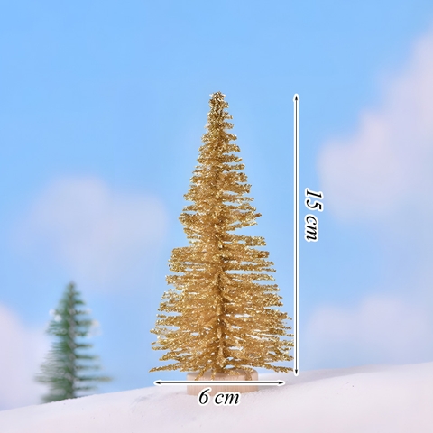 Cây thông noel vàng 15cm