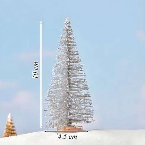 Cây thông noel bạc 10cm