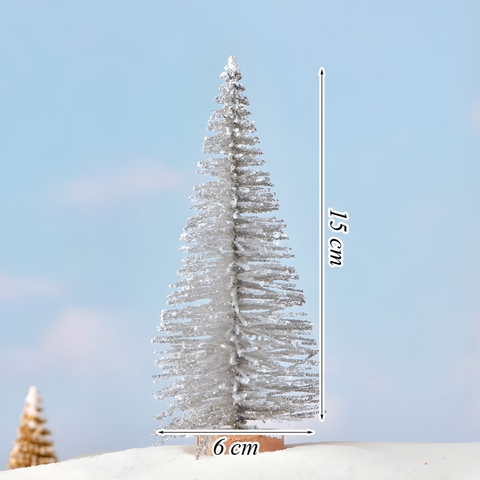 Cây thông noel bạc 15cm