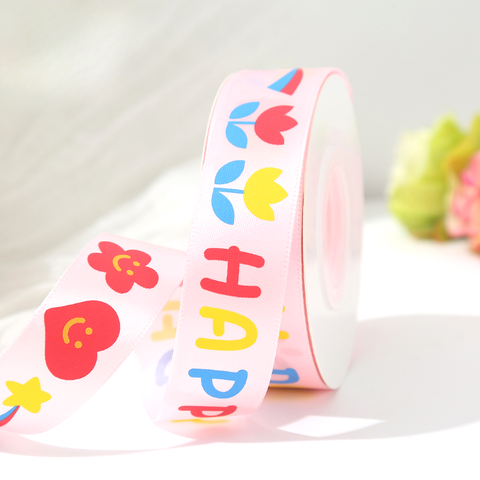 Cuôn Ruybang Happy Day Hồng 2,5cm