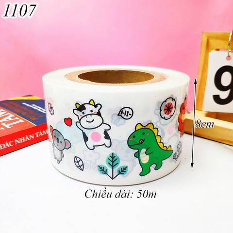Cuộn mica bọc thành bánh con vật hươu voi