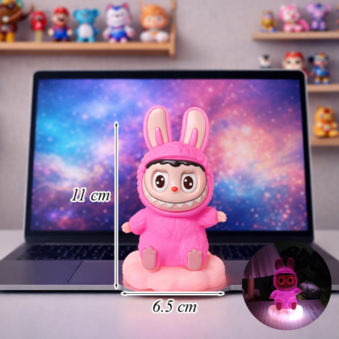 Đèn Labubu Hồng Ngồi Mây