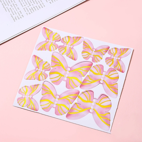 10 Bướm giấy hồng vàng TQ