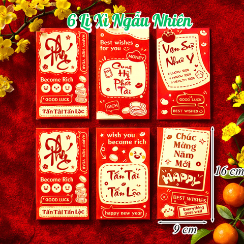Set 6 Lì Xì Lấy Ngẫu Nhiên M10