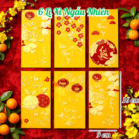 Set 6 Lì Xì Lấy Ngẫu Nhiên M16