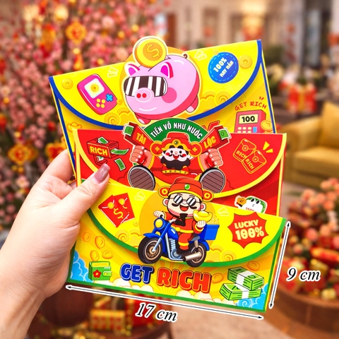 Set 3 Lì Xì Kiểu Phong Thư M3