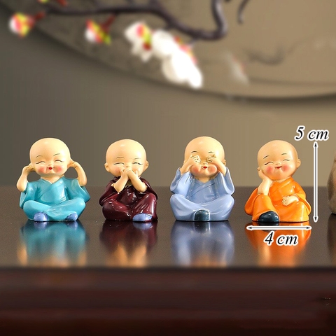 Set 4 TượngTiểu Hòa Thượng 1 TQ