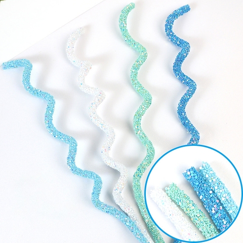 Set 4 que cắm nhựa xoắn dẻo XANH Dương