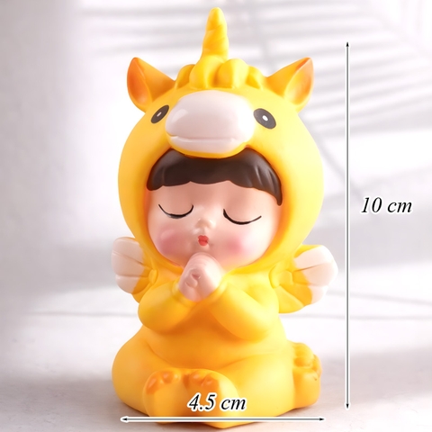 Em Bé Ngựa Nhựa DẺO Vàng Ôm Tay TQ