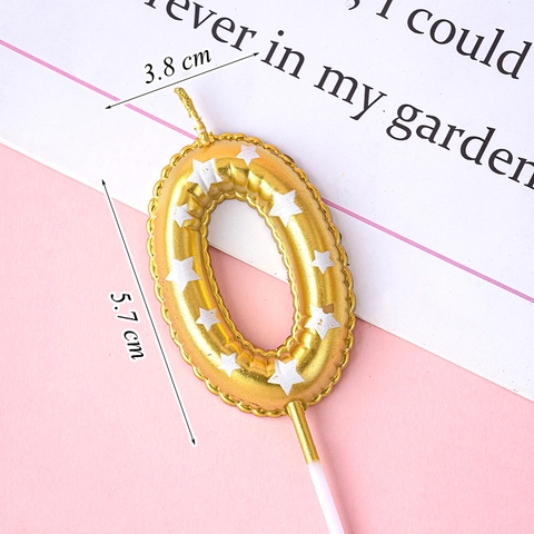 Nến Số 0 Vàng Sao