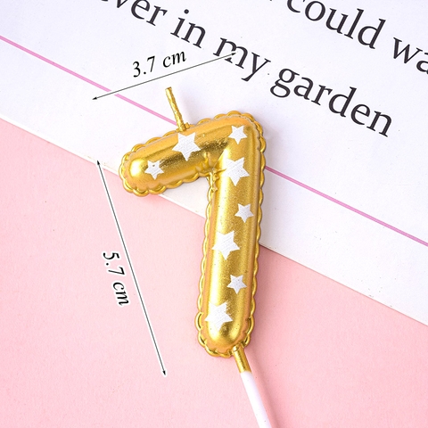 Nến Số 7 Vàng Sao