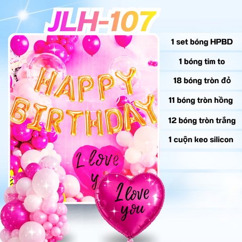 Bóng Chữ HPBD Tim JLH-107