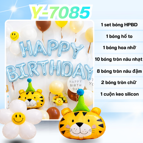 Bóng Chữ HPBD Gấu Hổ Y-7085