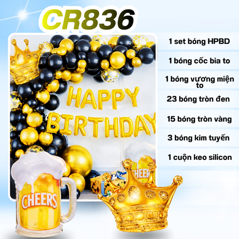 Bóng Chữ HPBD Vương Miện CR836