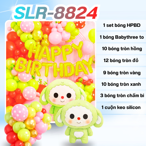 Bóng Chữ HPBD Baby Three Xanh SRL-8824