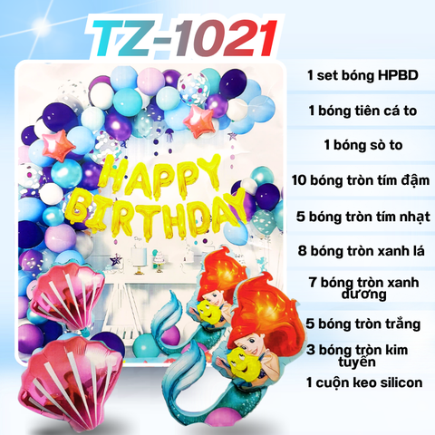 Bóng Chữ HPBD Tiên Cá 1 TZ1021