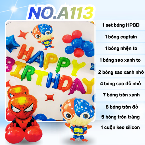 Bóng Chữ HPBD Siêu Anh Hùng A113