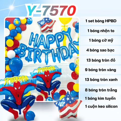 Bóng Chữ HPBD Người Nhện 1 Y-7570