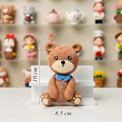 Đất Set Bé Gấu Ngồi Nơ Xanh
