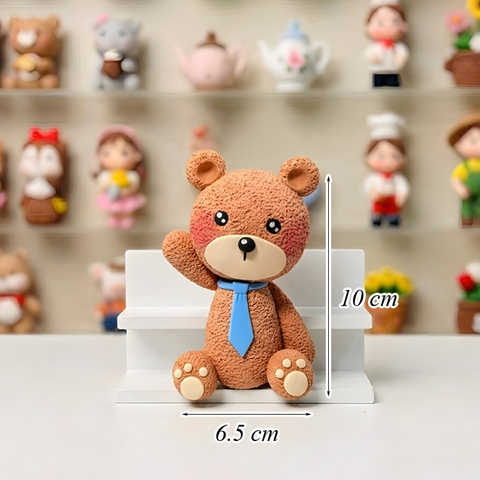Đất Set Bé Gấu Ngồi Chào Cà Vạt Xanh