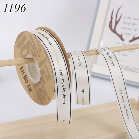 Cuộn 45m Ruy băng ALWAYS BY YOUR SIDE trắng sữa khổ 2.5