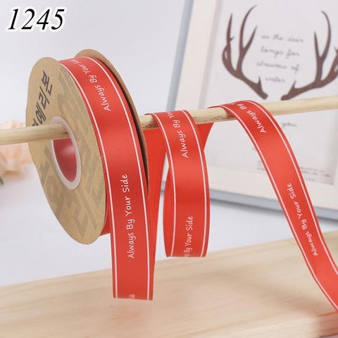 Cuộn 45m Ruy băng ALWAYS BY YOUR SIDE đỏ tươi khổ 2.5