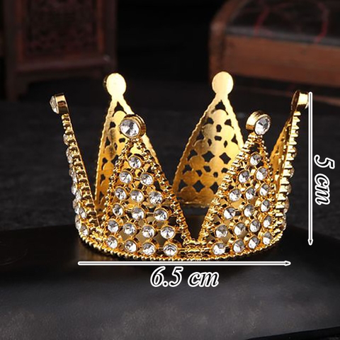 VM - Vương miện 6 cánh hợp kim nhôm đính đá vàng